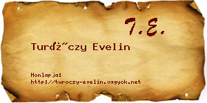 Turóczy Evelin névjegykártya